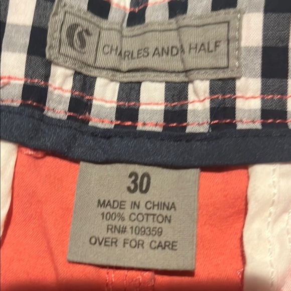 Coral  Flat Front Mid-Thigh Shorts - Picture 3 of 4